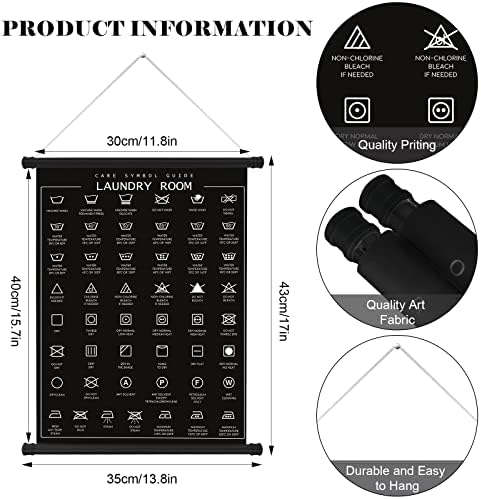 Gersoniel Laundry Room Decor Symbols Wall Art