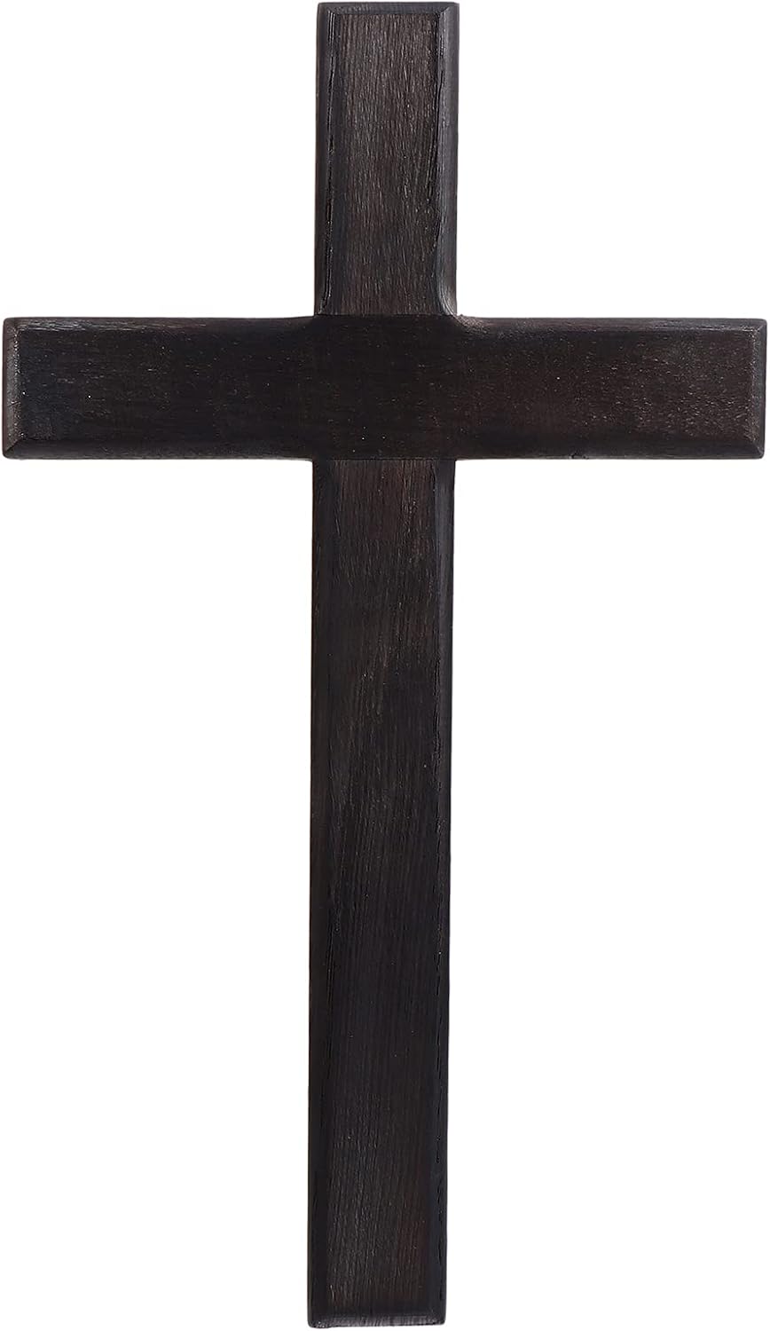 BESPORTBLE Wooden Cross Wall Decoration Black
