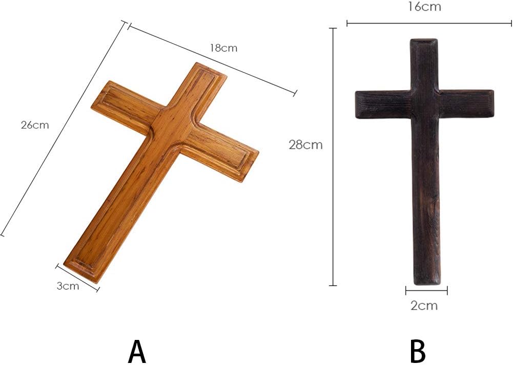 Kakalote Black Wooden Wall Cross Christian Decor