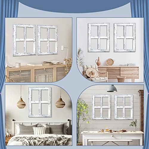 Qunclay 6 Pcs Rustic Wall Decor Set White Farmhouse