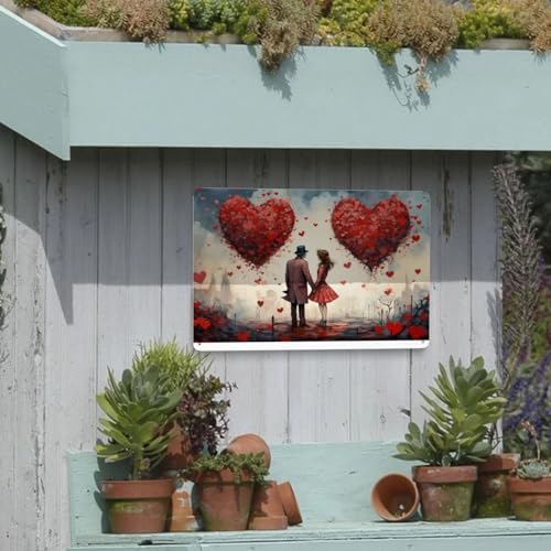 Urban Love Oasis Floating Hearts Tin Sign