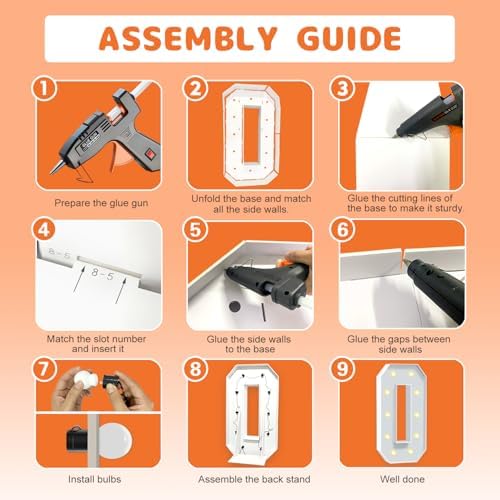 HITINO 3FT Marquee Number 1 Light Up Decor
