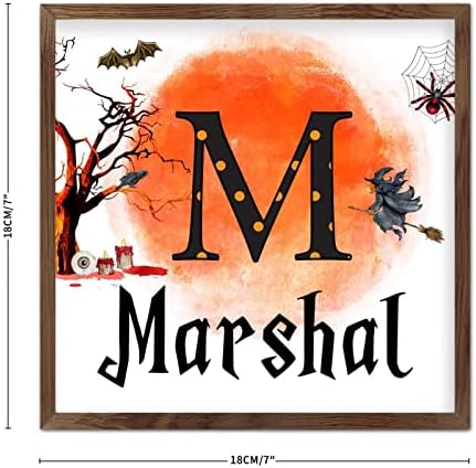 COCOKEN Halloween Name Letter Wooden Wall Art