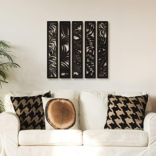 Blulu 5 Piece Wooden Wall Art Decor Set