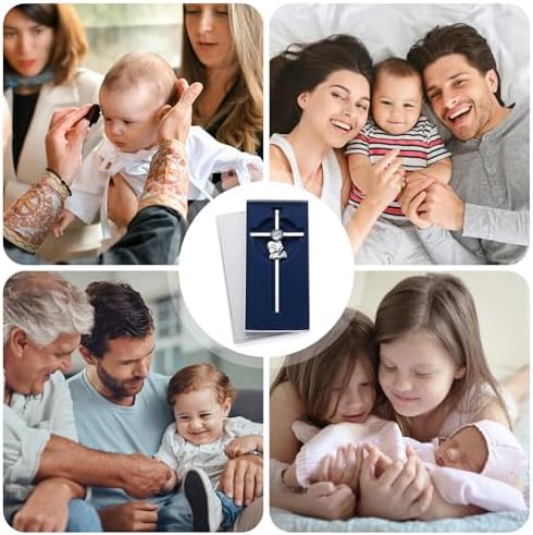Baby Wall Cross Silver Blessing Baptism Gift for Boys