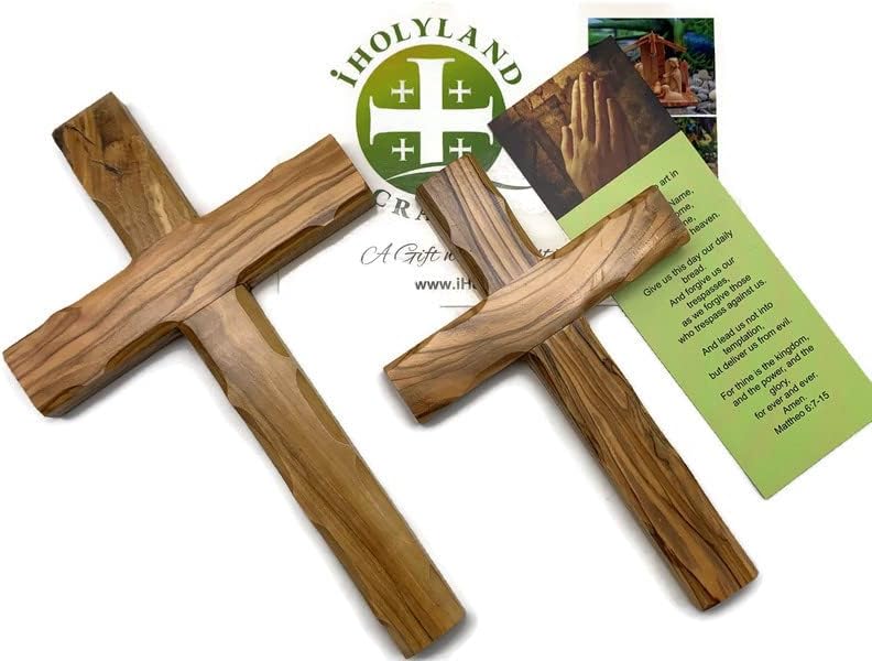 Olive Wood Wall Cross from Bethlehem 8x5 Inch