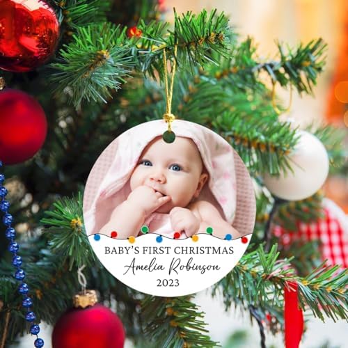 Personalized Babys First Christmas Ornament 2023