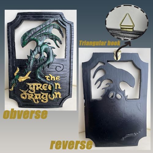 Kiswiar Green Dragon Wall Art Decor Sign