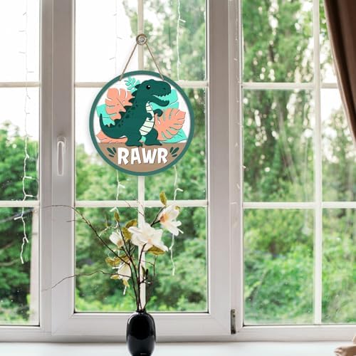 Deroro Dinosaur Rawr Front Door Sign Decor
