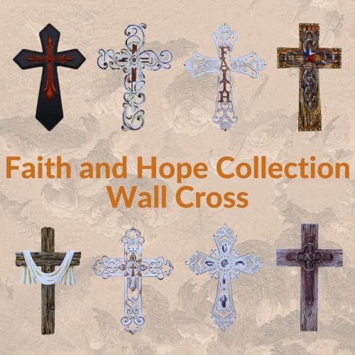 Comfy Hour 13-Inch Silver Wall Cross Religious Decor