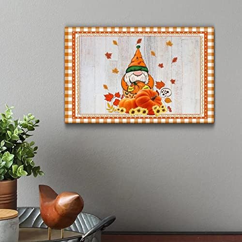 Fall Harvest Thanksgiving Wooden Sign 12x16in