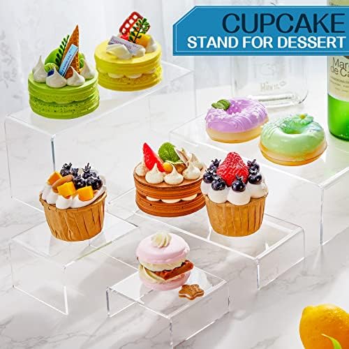 8 Sets Acrylic Display Risers for Cakes and Decorations