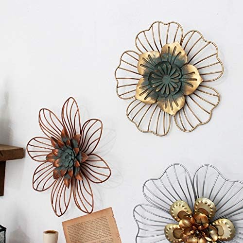 Funerom Golden Floral Wall Decor 11x15x11 Inches