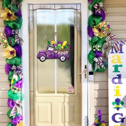 Bolisom Mardi Gras Purple Truck Door Sign