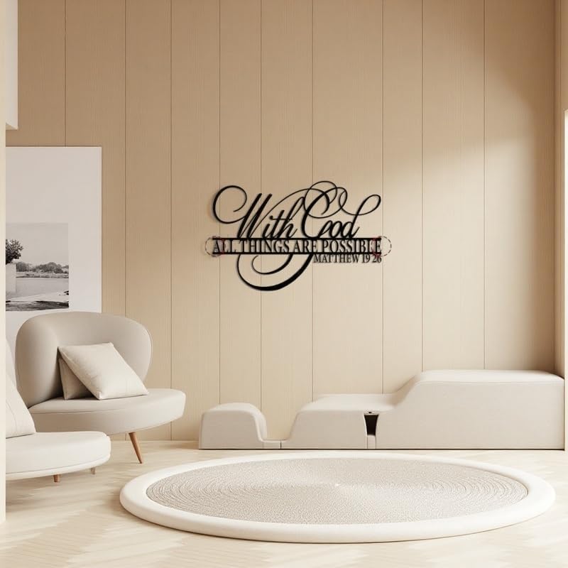 With God All Things Are Possible Metal Wall Decor