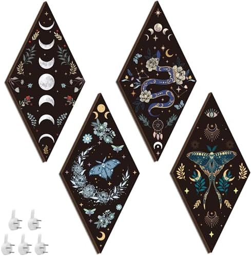 Romart Moon Phase Wall Decor 4 Piece Set