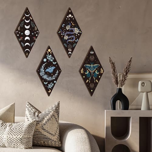 Romart Moon Phase Wall Decor 4 Piece Set