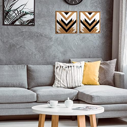 Yulejo 2 Pcs Western Bathroom Decor Aztec Wall Art