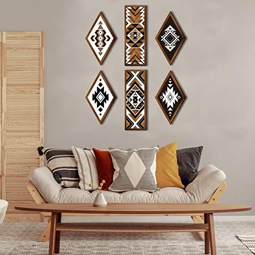 Tatuo 6 Pcs Abstract Art Wall Decor Wooden Frames