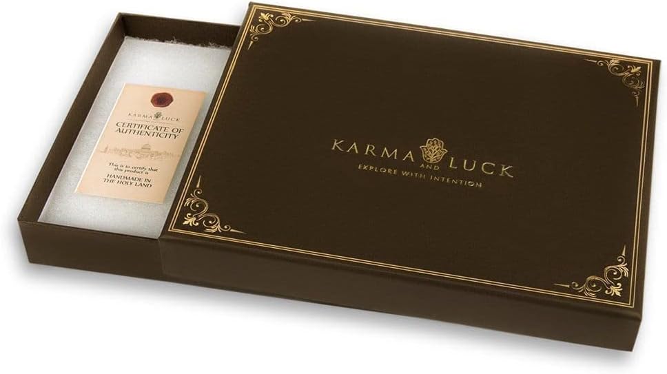 KARMA AND LUCK Multistone Wall Cross Protection Plaque