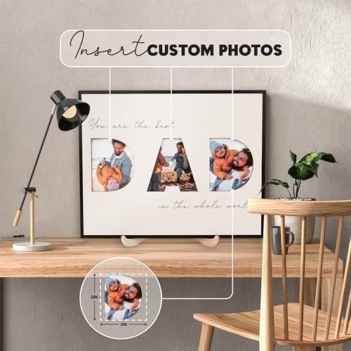Creative DAD Letter Photo Frame With 3 Slots