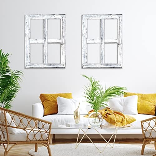 Qunclay 6 Pcs Rustic Wall Decor Set White Farmhouse