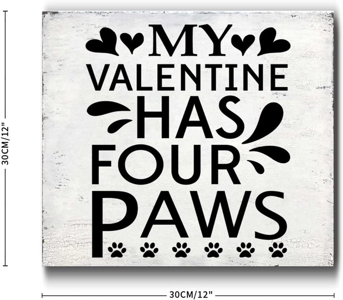 Wodevor 12x12in Wooden Plaque for Valentines Day