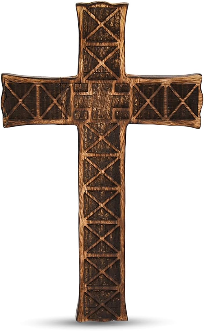 Mahasu Cross Mango Wood Wall Hanging Crucifix Catholic Decor