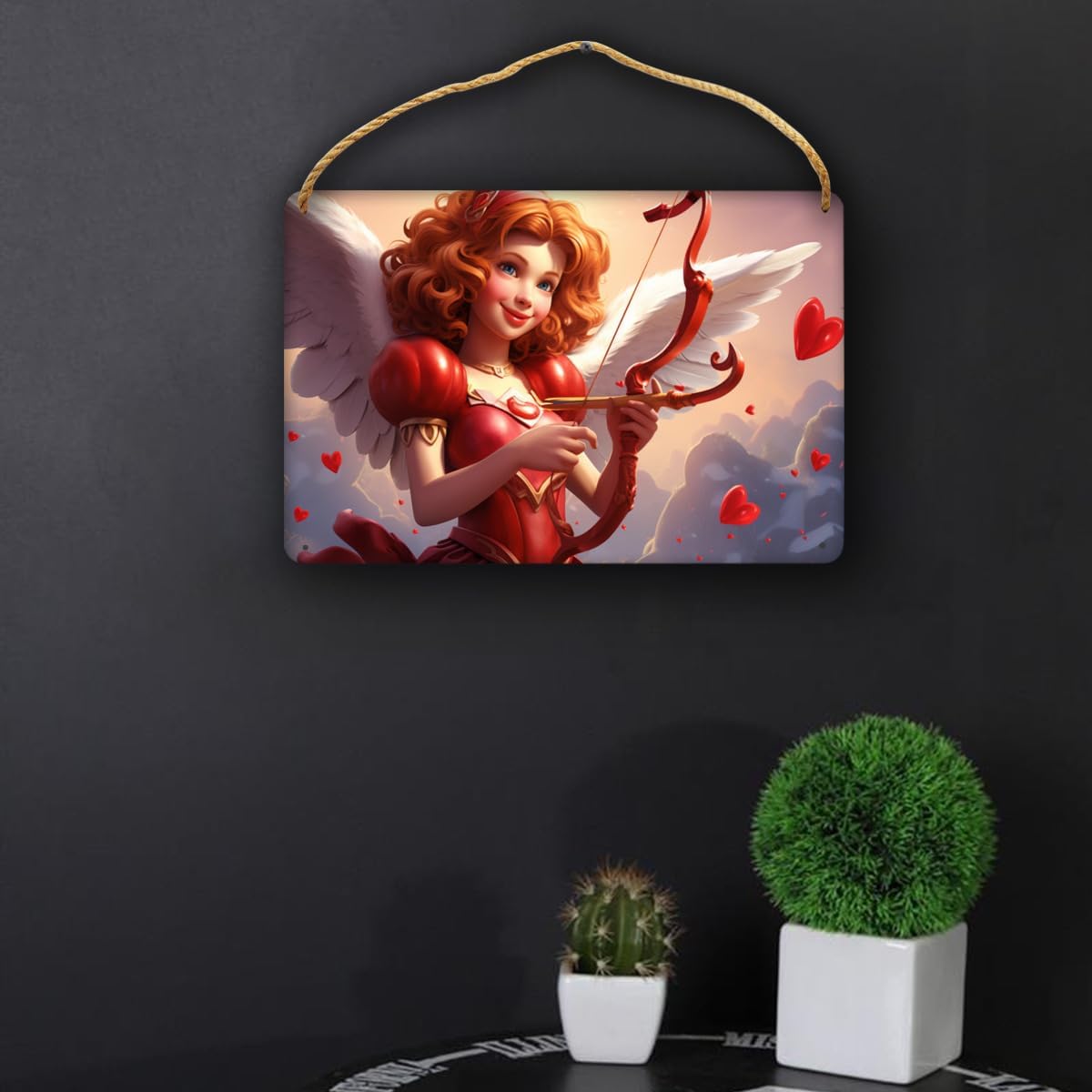 CDSASHCA Enchanting Cupids Charm Wood Sign