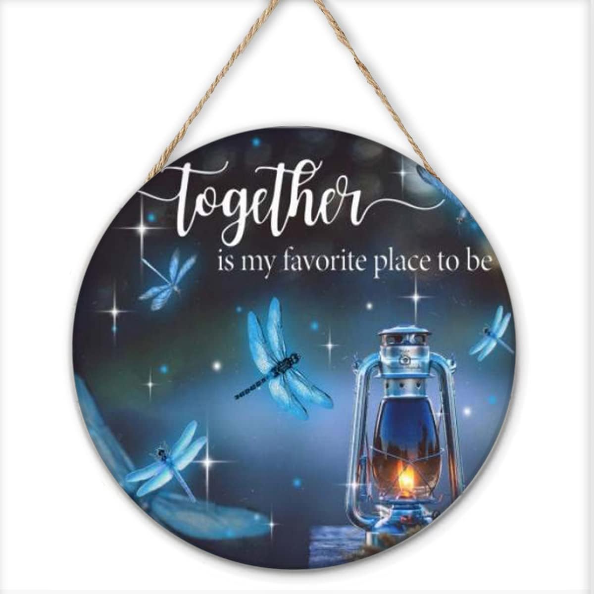 Allijune Dragonfly Together is My Favorite Place to Be Wall Hanging