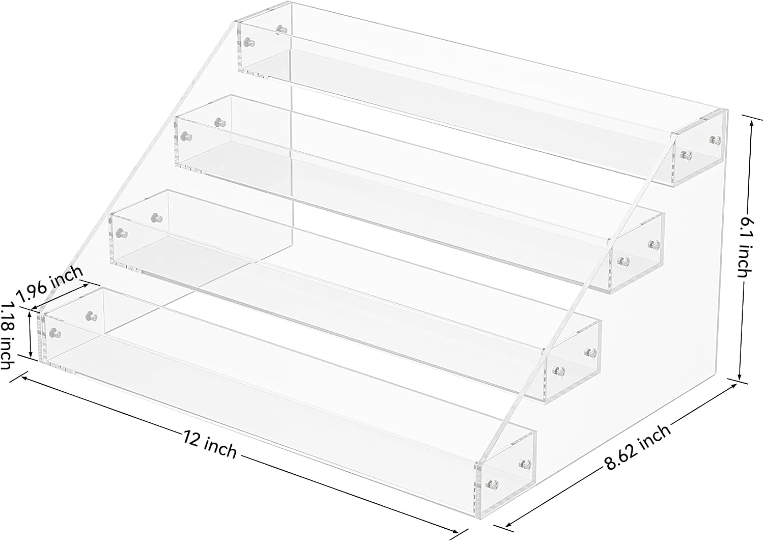 Valiayi 12inch 4 Tier Acrylic Display Riser Stand