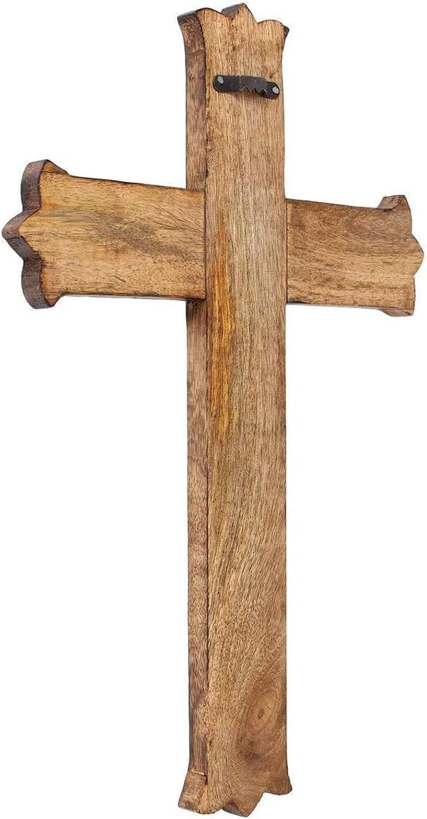 IBLAY Wooden Religious Catholic Wall Cross 18x12 Inches Decor
