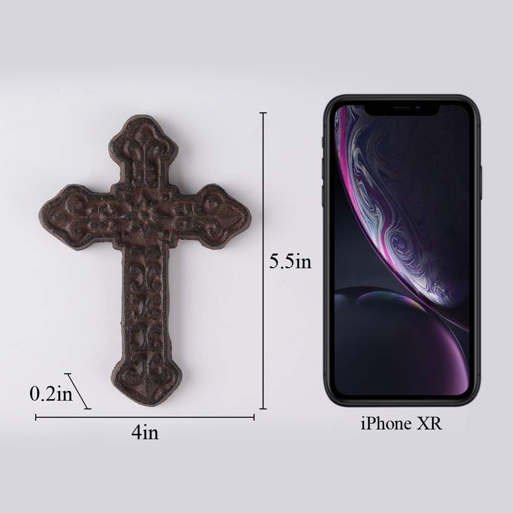 BRASSTAR Cast Iron Wall Cross Rustic Decor