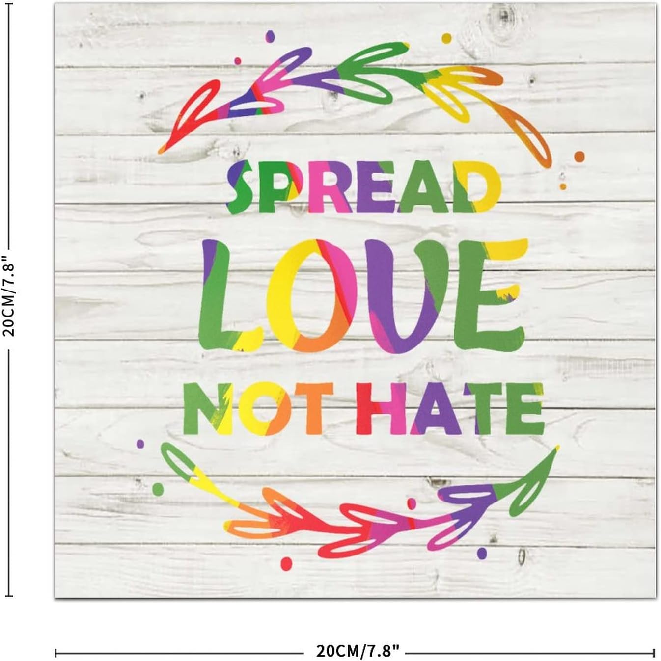 Pride Parade Wood Signs 6x6 Rainbow Wall Art