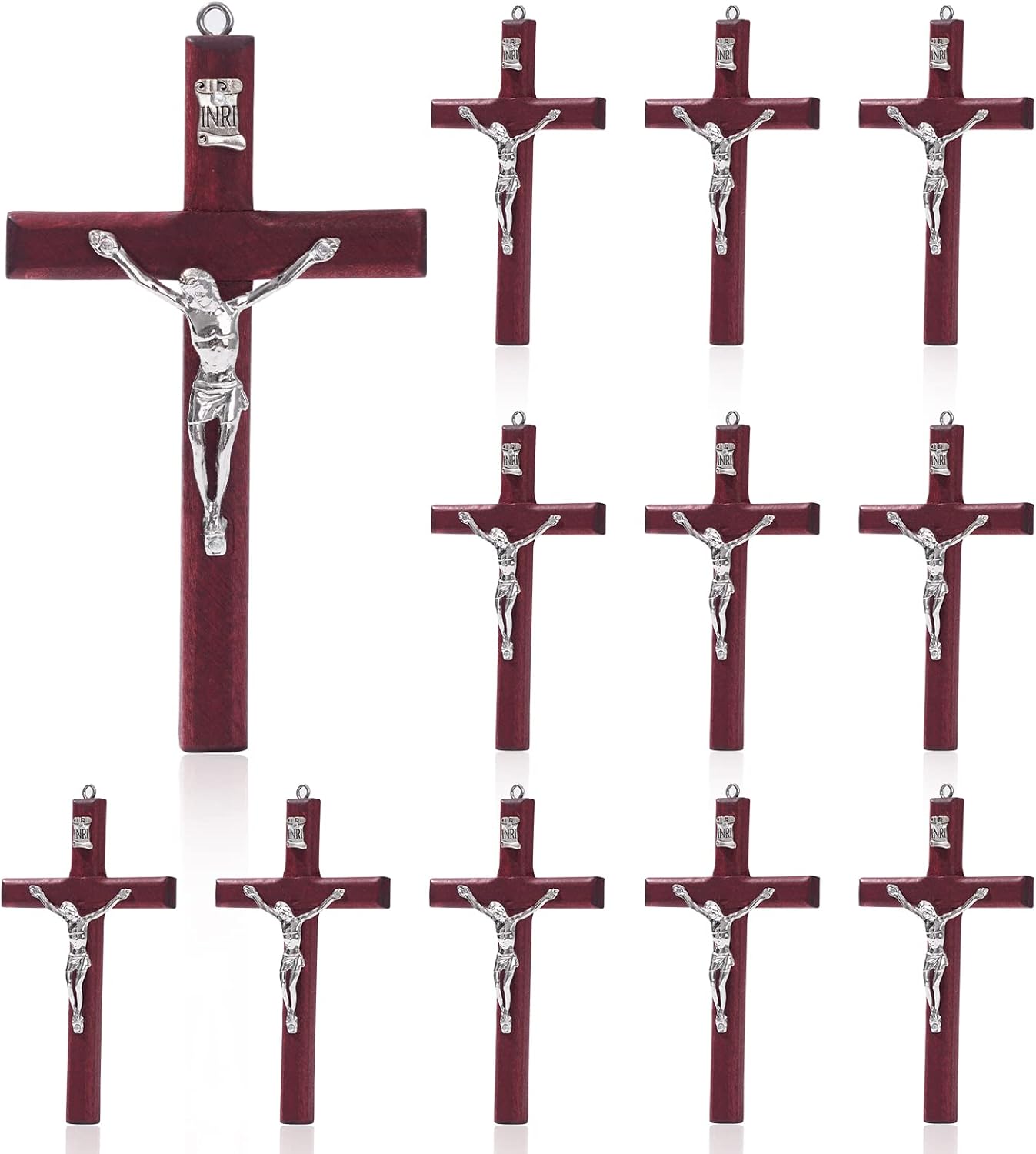 SHAOQINLIN 12 Piece Wooden Wall Cross Decor
