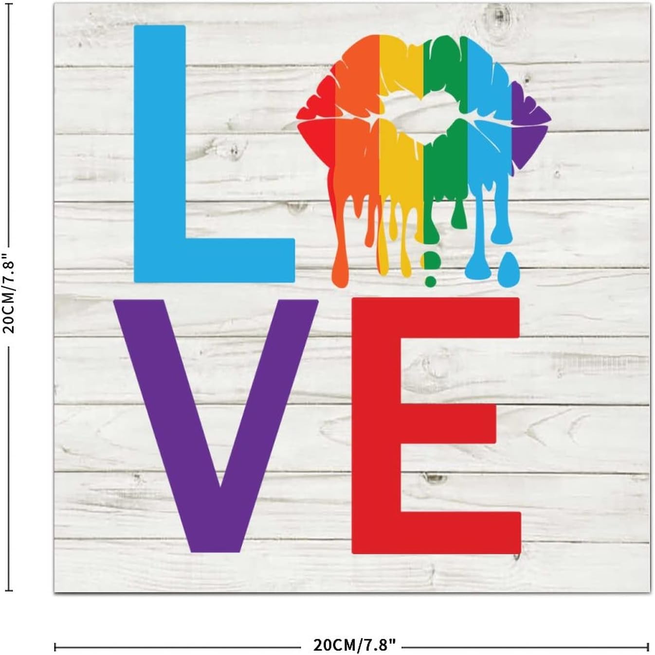Pride Parade Love Wood Signs 6x6 Wall Art