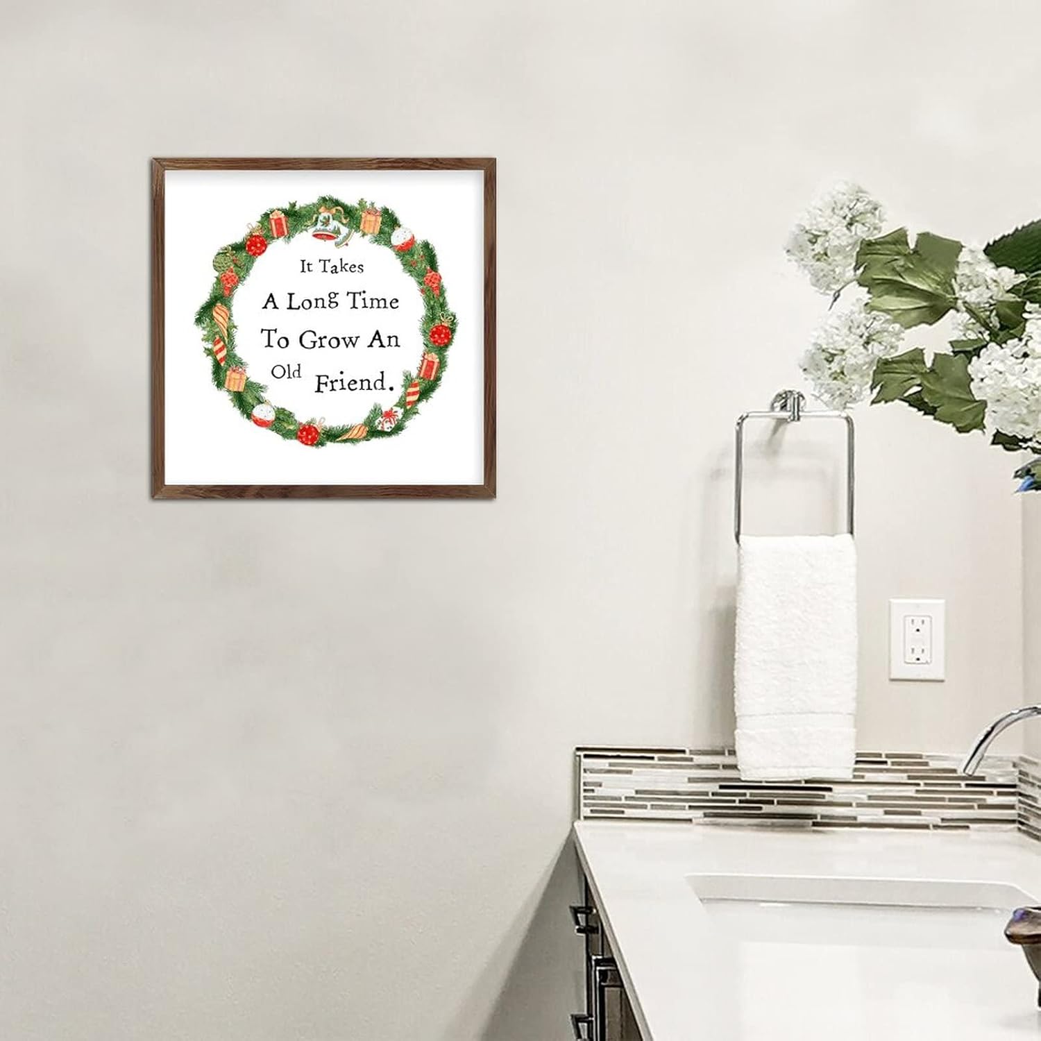 Funny Home Decor Wood Framed Wall Sign Custom Art