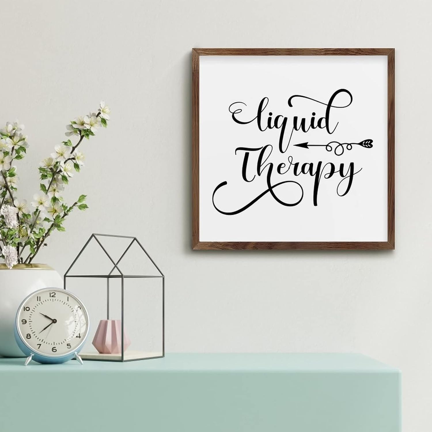 Liquid Therapy Framed Wood Sign 12x12