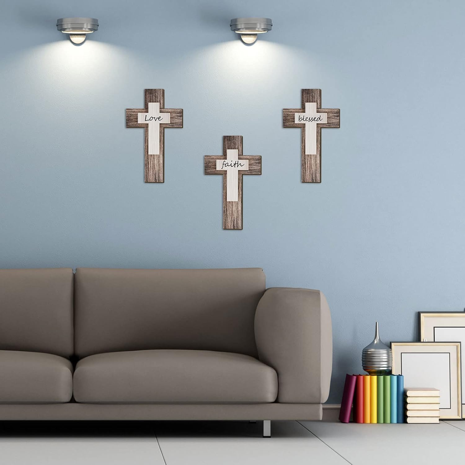 Yalikop 3 Piece Wooden Cross Wall Decor Set