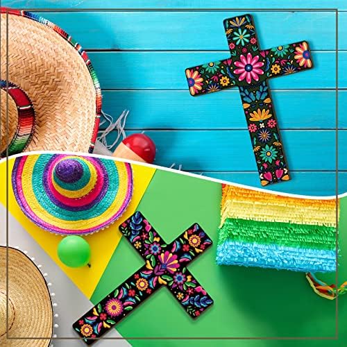 Pinkunn 2 Pcs Mexican Cross Wall Decor