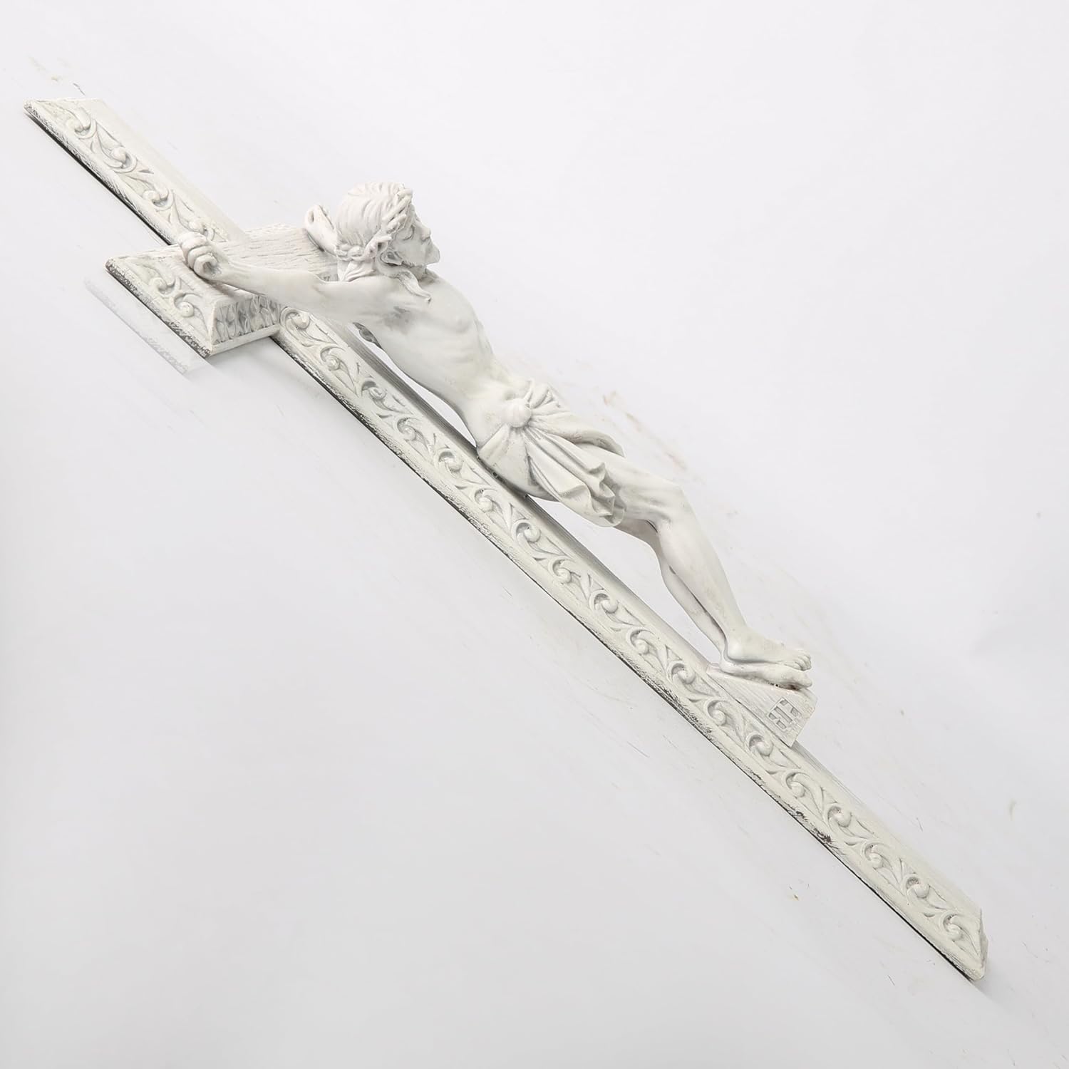 BC Catholic Crucifix Wall Cross 12 Inch Hand Painted