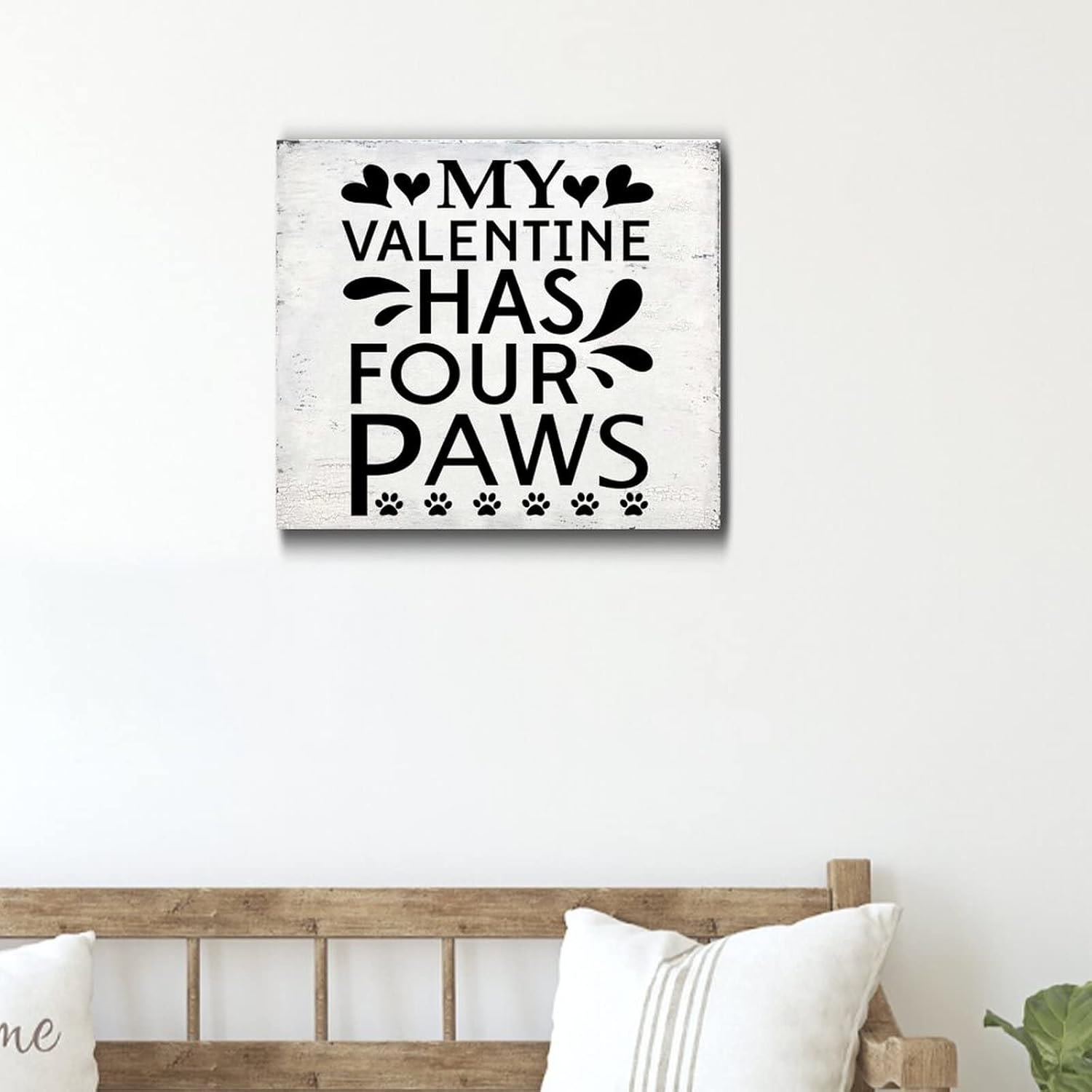 Wodevor 12x12in Wooden Plaque for Valentines Day