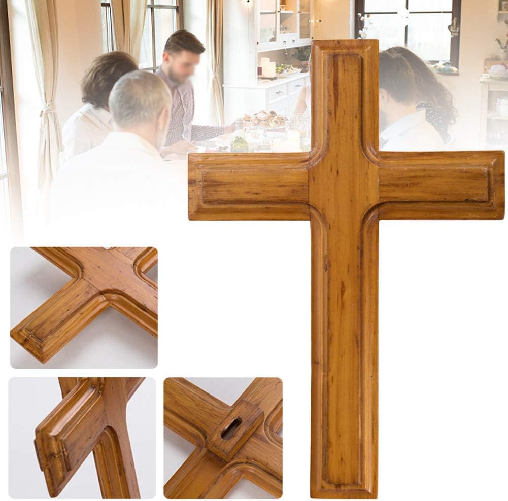 Kakalote Black Wooden Wall Cross Christian Decor