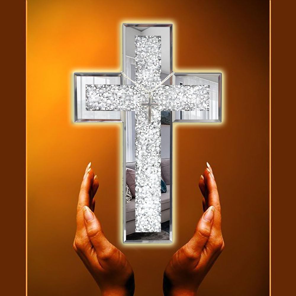 GIMORRTO Mirrored Cross Wall Decor 1