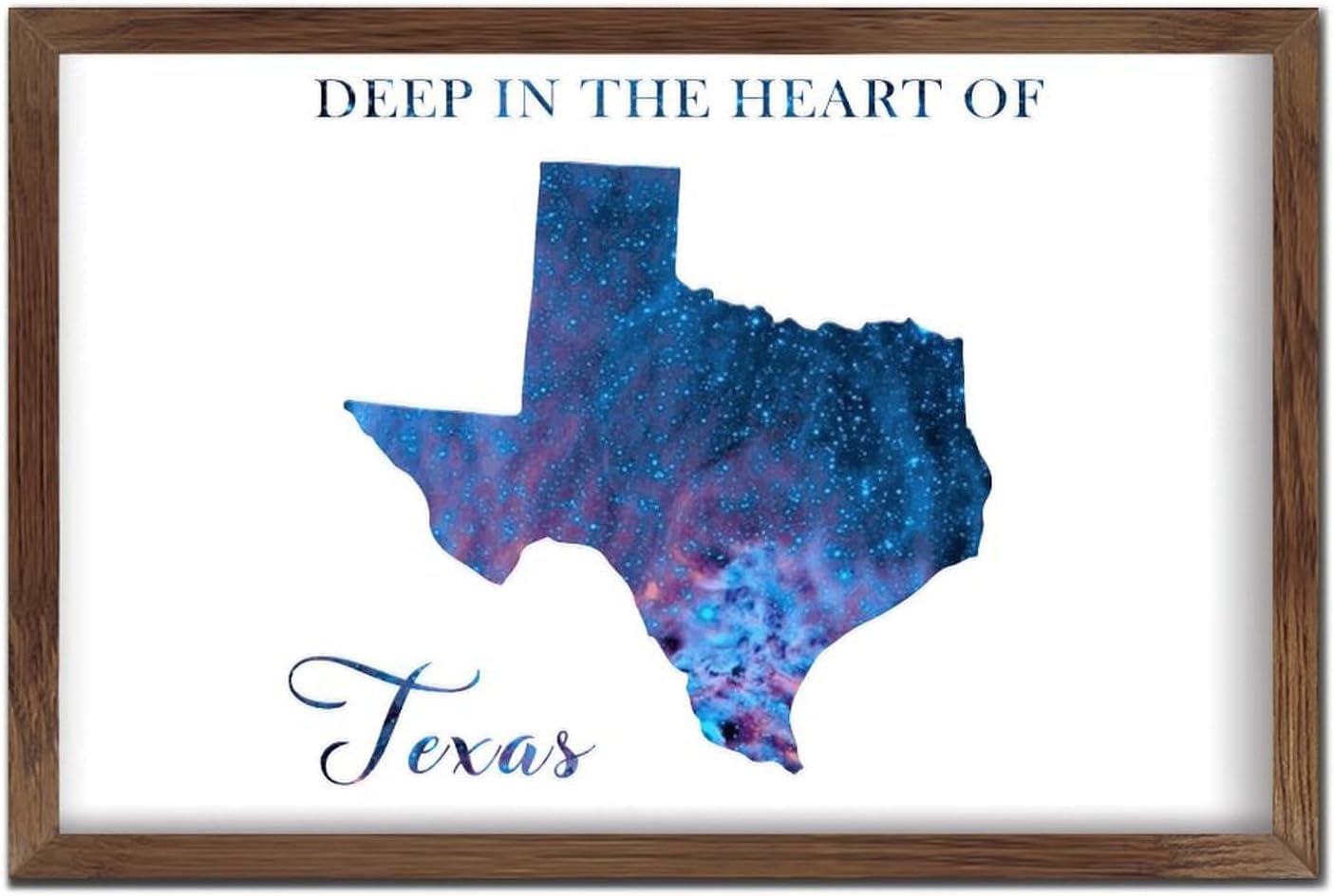 Galaxy Stars Wall Decor Sign 8x12in Rustic Wood Framed Art