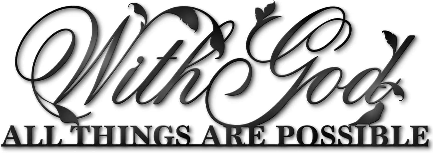 With God All Things Are Possible Metal Wall Decor 1