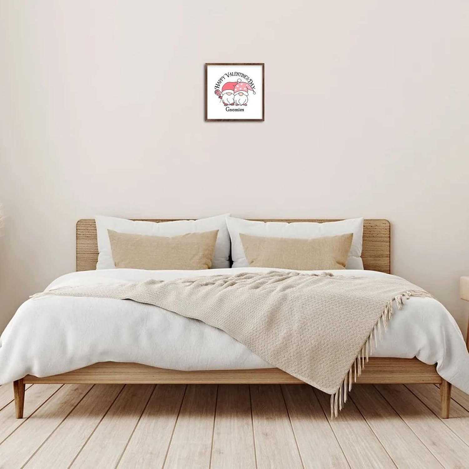 Wadcall Farmhouse Wood Wall Decor Happy Valentines Day Sign