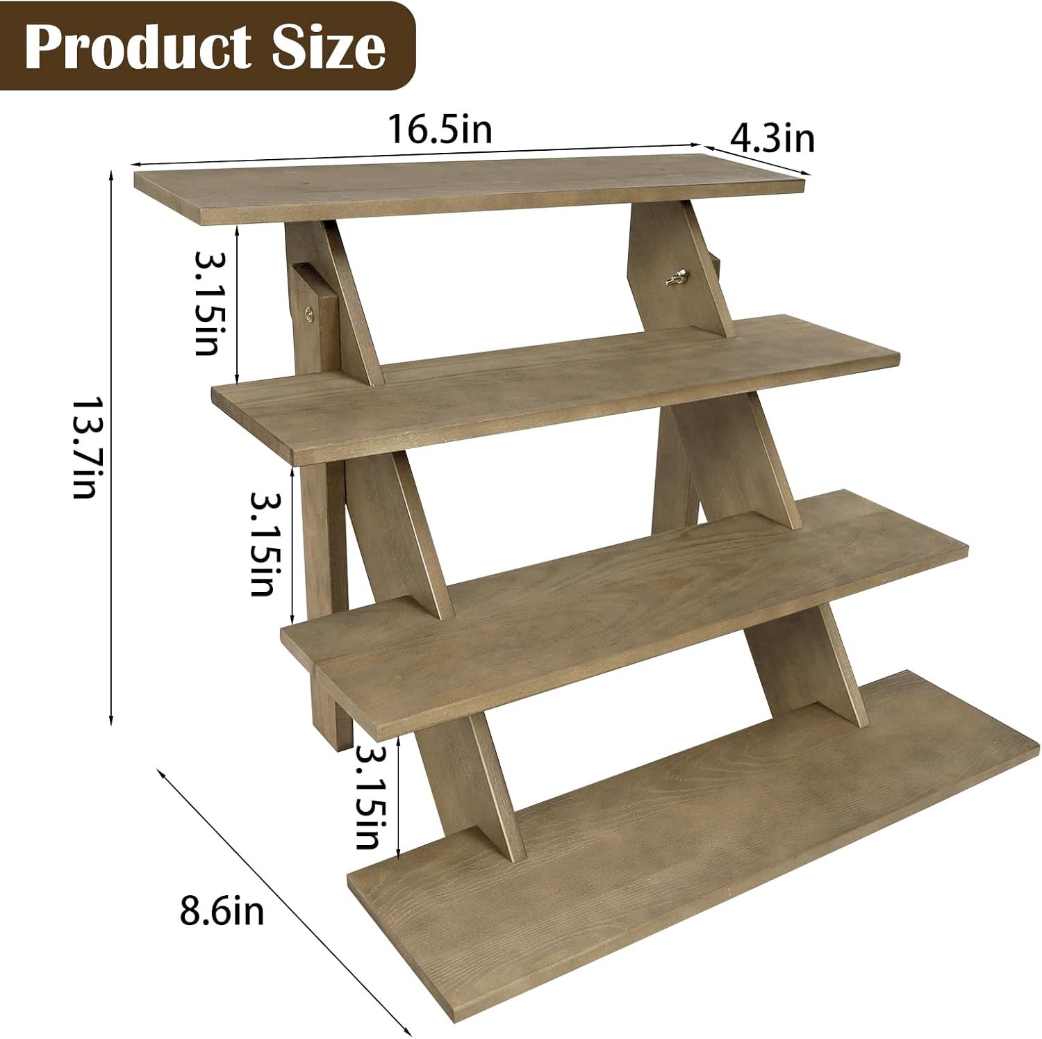 ZYP 4 Tier Wood Cupcake Display Stand