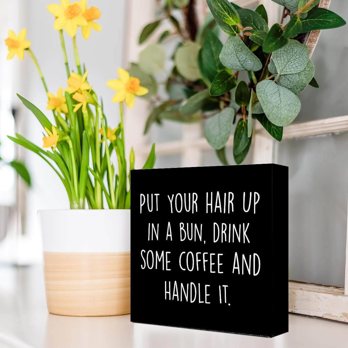 Wuzyou Inspirational Wooden Block Sign 5x5x1 Inch
