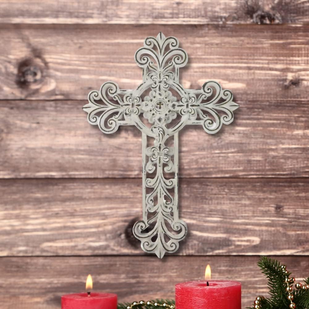 Comfy Hour Faith and Hope Wall Cross 12 Inches
